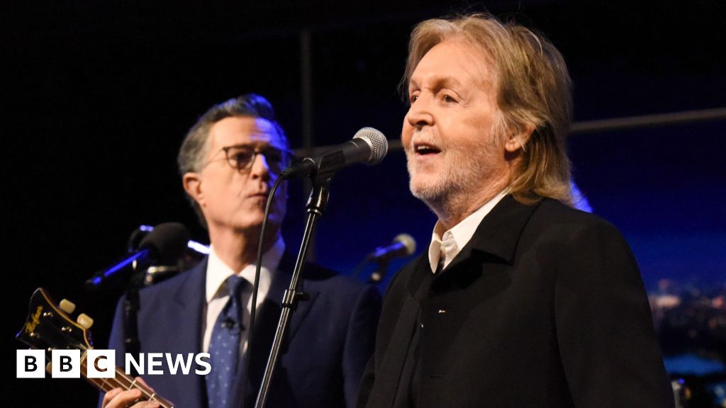 Stephen Colbert joined by Sir Paul McCartney for The Late Show finale