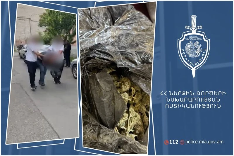 В Армении полицейские изъяли около 4,5 кг марихуаны