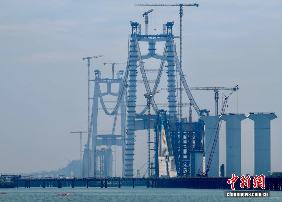 福建厦门：建设中的厦金大桥（厦门段）