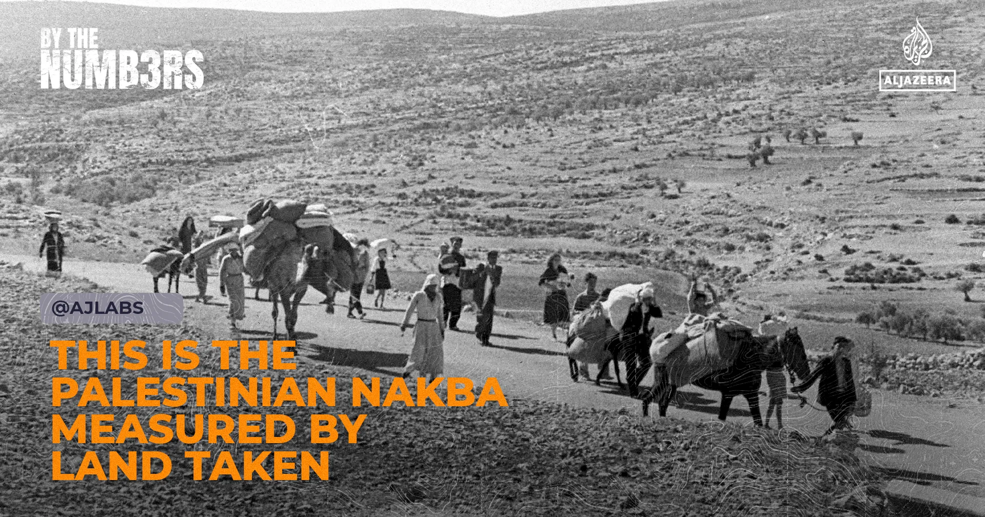 This is the Palestinian Nakba, measured in land taken
