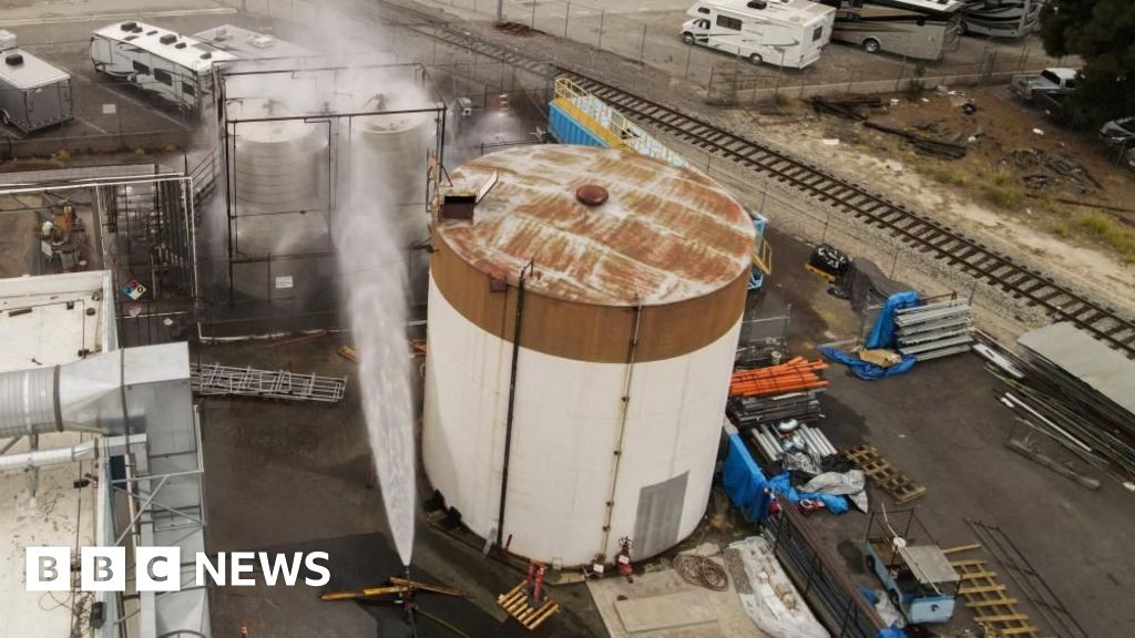 Threat of massive chemical tank explosion is 'eliminated', California officials say