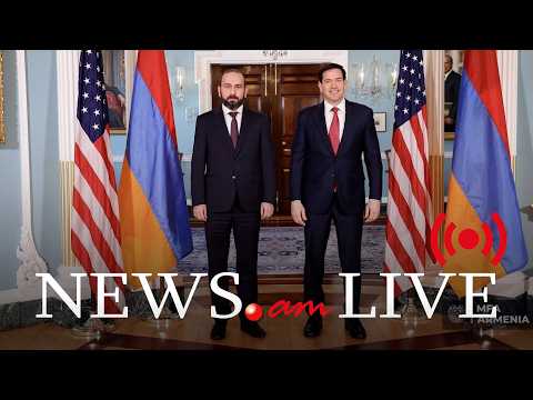US Secretary of State Marco Rubio arriving in Armenia, to make statement with FM Mirzoyan