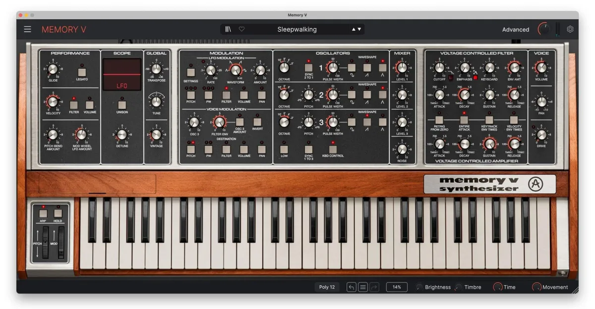 Memory V recreates the Memorymoog without the massive headaches or price tag
