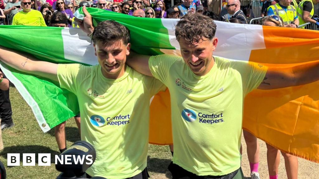 Joy and tears as brothers complete 33-day marathon challenge and raise £1.5m