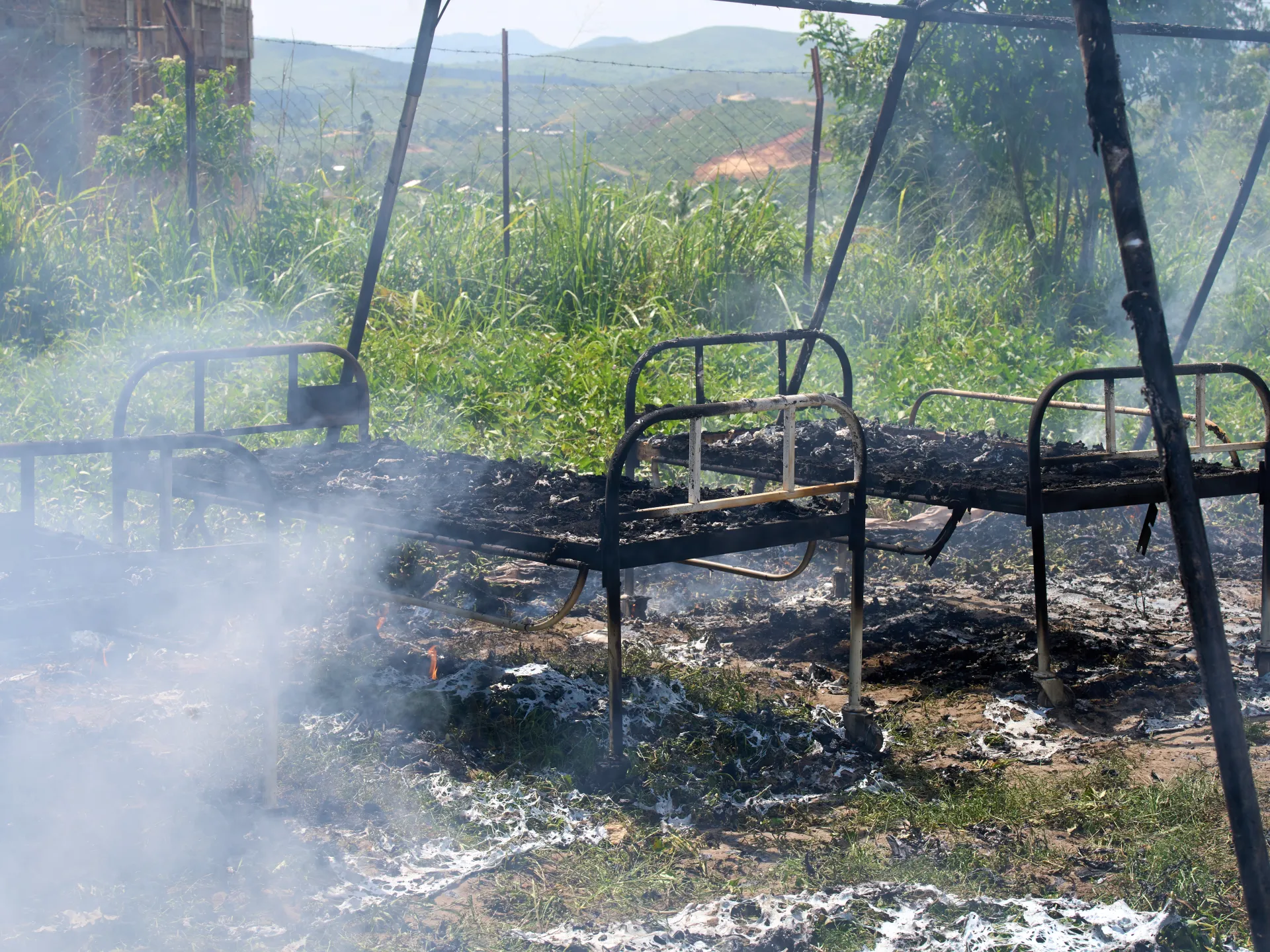 Ebola treatment centre rebuilt after being torched by protesters in DRC