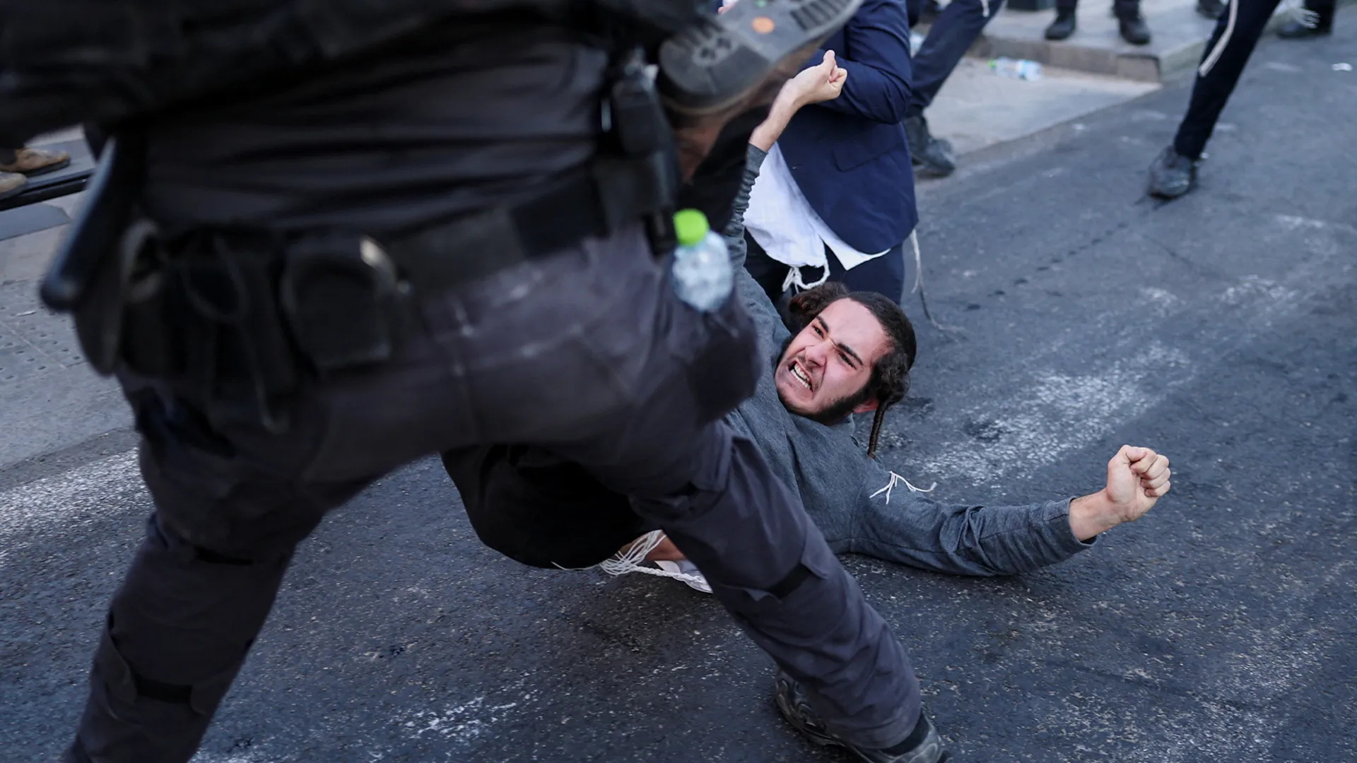 Ultra-Orthodox protesters clash with Israeli police over army draft