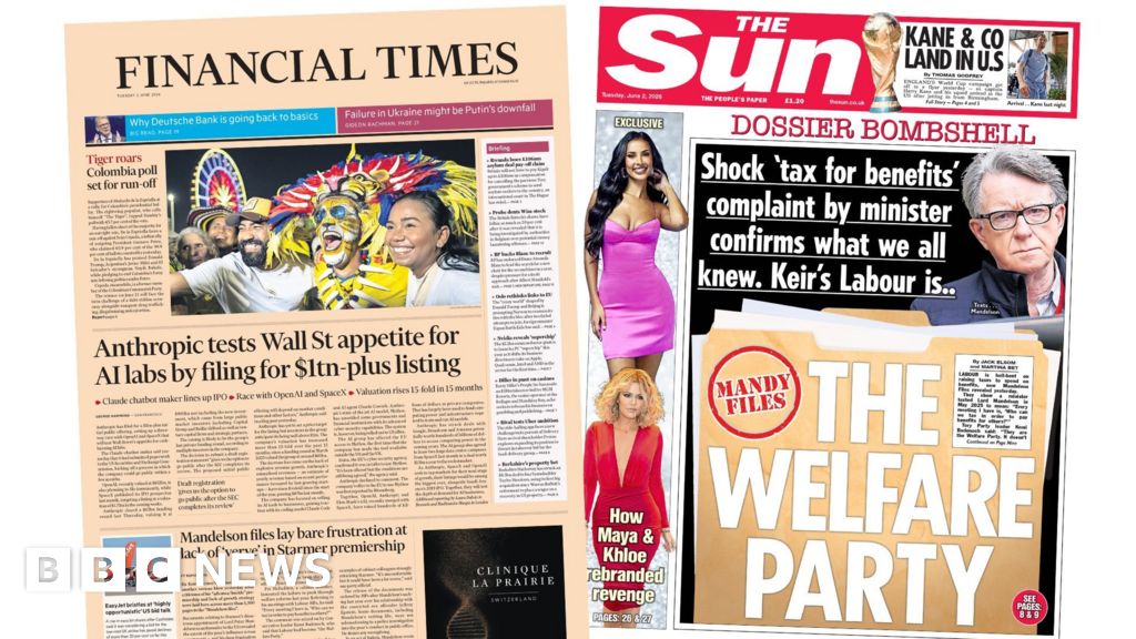 The Papers:  'Mandelson files lay bare frustration' and 'The welfare party'